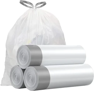 Household Large Capacity 30L 50L Draw String Trash Bags Quick Delivery Garbage Bags for Kitchen and Bin Use