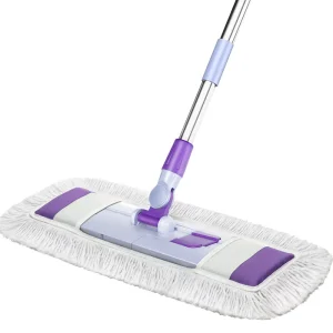 Household Large Size Dust Removing Tool Stainless Steel Dry Wet Telescopic Long Pole Flat Microfiber Cleaning Floor Mop