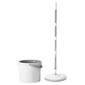 Household Lazy Mop Bucket Rotating Cloth Hands-Free Automatic Wringing Spin-Drying Microfiber Stainless Steel Cleaning