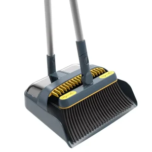 Household Long Handle PP Dustpan with Aluminum Handle Broom Set for Indoor Cleaning
