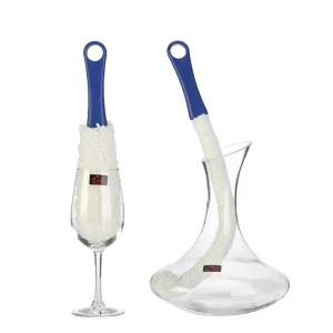 Household Multi Functional Red Wine Glass Decanter Cleaning Brush Set Flexible PP Handle Microfiber Fabrics Cleaning Beads