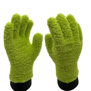 Household Plant Dusting Gloves Coral Velvet Half Velvet to Keep Warm Garden Cleaning Gloves