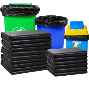 Household Plastic 50L 80L 100L 120L 240L Heavy Duty Black Trash Bag Contractor Garbage Bin Liner