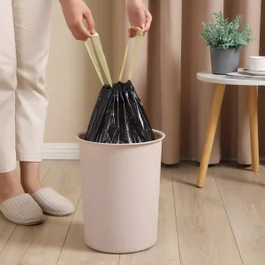 Household Plastic Heavy Duty Black Trash Bag Contractor Garbage Bin Liner