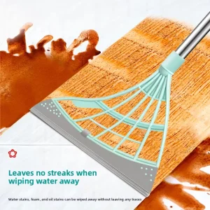 Household Plastic Thickened Broom Dustpan Set Two-Piece Magic Broom & Three-Piece Squeegee Mop Floor Cleaning Supplies