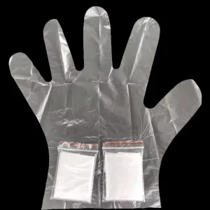 Household Poly Gloves with Zipper Bags Packaging 2 Pieces Per Pack