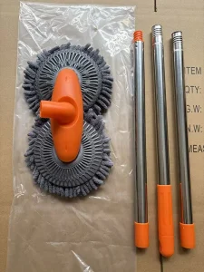 Household Product Wash Brush with Long Handle and Microfiber Cleaning Brush Kit
