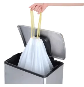 Household Rubbish Drawstring Garbage Bag Plastic Trash Bag Roll Portable for Household Office Toilet Kitchen Use