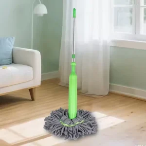 Household Self-Wringing Twist Mops for Floor Cleaning Microfiber Floor Mop with Steel Long Handle Quick-dry Wet Clean Mop