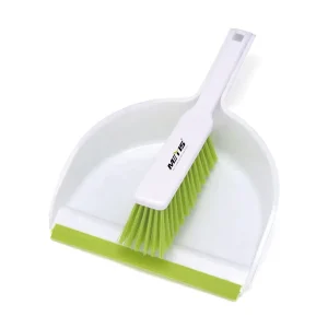 Household Small Broom with Soft Flagged Bristle Garbage Shovel Long Handle Plastic Brush Dustpan Set Easy Clean for Pet Cleaning