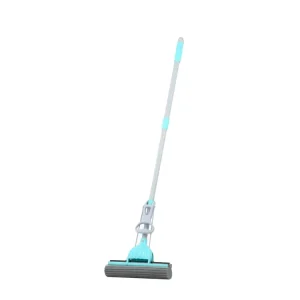 Household Sponge Mop Reusable Eco Friendly Plastic Floor Cleaning Tool with Self Wringer for Home Bathroom Use