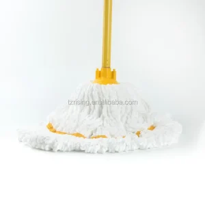 Household Superfine Triangle PP+Microfiber Steel Pole Reusable Eco-Friendly Self-Wringer Wet Mop Head Floor Cleaning Mop