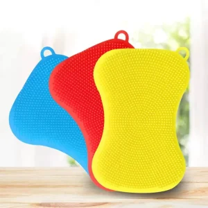 Household Supplies Accessories Multipurpose Scrubber Brush Silicone Sponge Dish Sponges for Cleaning Dishes Kitchen Gadgets