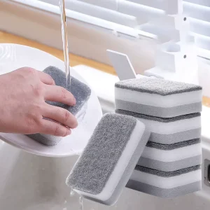 Household Thickened Double Sided Cleaning Sponge Brush Kitchen Accessories Decontamination Dishwashing Brush Pot Cleaning Tools