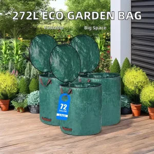 Household Trash Bags Heavy Duty Eco Friendly PP Woven Leaf Bag for Landscaping