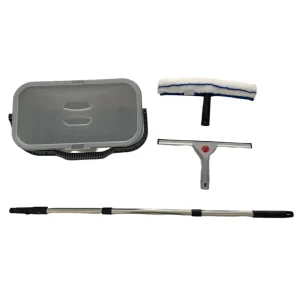 Household Window Wiper Cleaner Bucket Set with Window Washing Brush Plastic Storage Basket