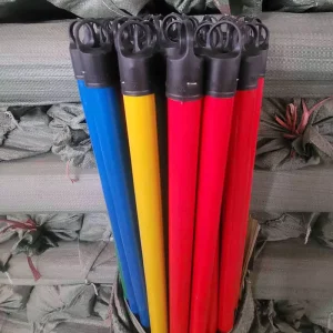 Household Wooden Broomsticks Broom and Dustpan Set PVC Coated Wooden Mop Stick Wood Broom Stick Price