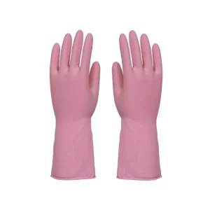 Household custom logo latex glove bicolor waterproof latex kitchen glove cleaning food grade rubber gloves