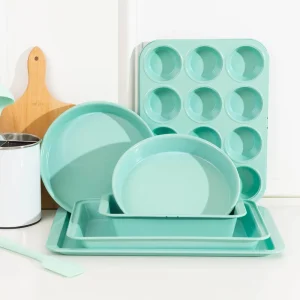 IN STOCK High Quality 7 Piece Kitchen Oven Baking Pans Carbon Steel Bakeware Set with Stylish Non stick Baking Set