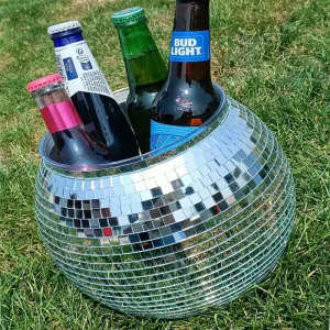 In Stock Disco Balls KTV Disco Christmas Mirrors Ice Bucket Sparkling Ice Cabinet Champagne Bucket Insulated Ice Bucket