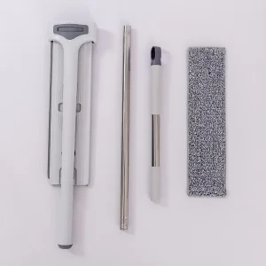 In Stock Portable 360 Rotary Wet dry Floor Cleaning Tools Microfiber Head With Scraper Hand free Flat Mop