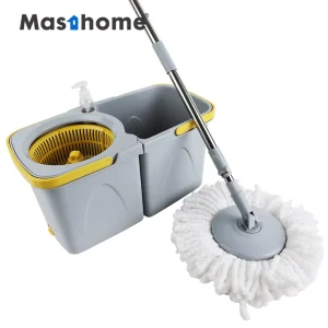 Independent Split Design Detachable Flat Mop Bucket Set Indoor Floor Professional Microfiber Cleaning Rotating Mops
