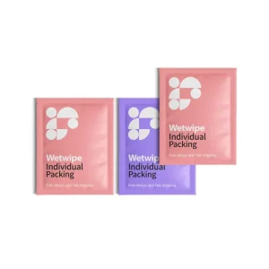 Individually Wrapped Disposable Wet Wipes Single Piece Cleaning Wipes Alcohol Free Gentle