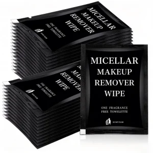 Individually Wrapped Makeup Remover Wipes Deep Cleansing Fragrance Free Disposable Towelettes