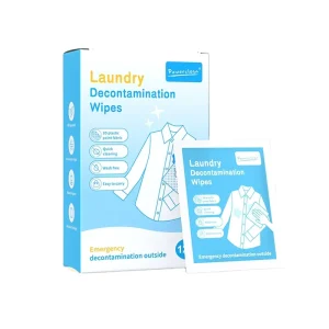 Individually Wrapped Multipurpose Laundry Cleaning Wet Wipes with Stain Remover