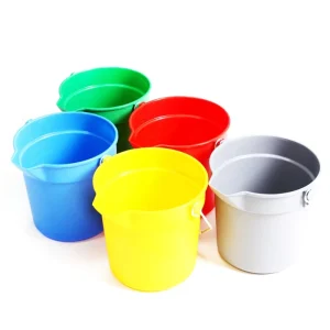 Indoor 14L Plastic Round Utility Cleaning Pail Mopping Bucket Outdoor Portable Car Washing Fishing Water Bucket