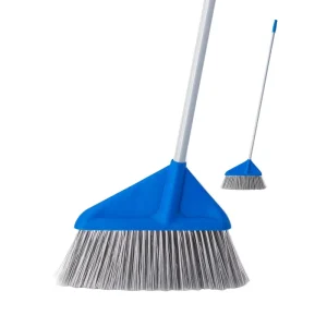 Indoor Broom Triangle Shape Broom Head 10CM Bristle with 118CM Metal Handle Outdoor Broom