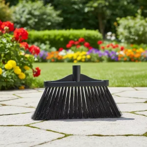 Indoor Courtyard Home Garden Construction Site Cleaning Tools Soft PP Broom Head with Soft Bristles & Dustpan