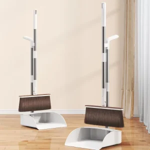 Indoor Floor Sweeping Broom Combo Set with Dustpan Teeth Home Office Broom and Dustpan Set