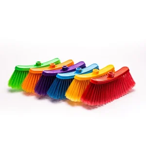 Indoor Outdoor Cleaning Tool Natural Asian Broom with Plastic Handles and Fiber Broom Head