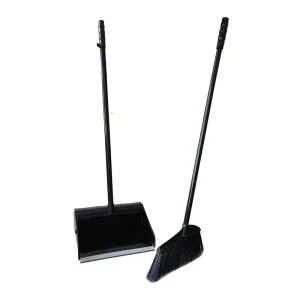 Indoor Outdoor Long Handle Dustpan and Broom Set
