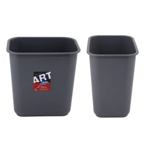 Indoor Small 15 Liter Open Top Plastic Square Recycle Waste Bin