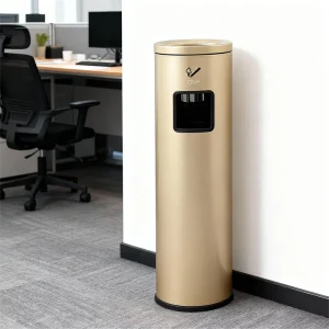 Indoor Steel Waste Bins with Standing Design Bucket Without Lid