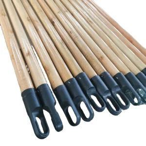 Industrial 120cm Length 2.2cm Diameter Wooden Broom Stick Plastic Cap Home Cleaning Broom Shovel Handle for Outdoor Garden Use