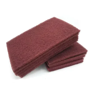 Industrial 7447 Aluminum Oxide Medium Abrasive 3D Fiber Network Sanding Cleaning Scouring Nonwoven Rectangle Hand Pad