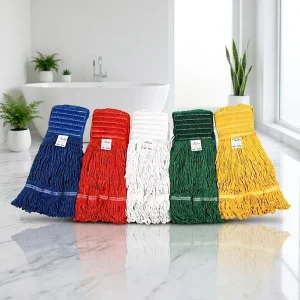 Industrial Customized Eco-friendly Yarn Cotton Wet Waxing Mop Head for Hotel School Floor Cleaning Commercial and Household