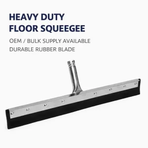 Industrial Floor Squeegee with Eco Friendly Metal Frame and Rubber Blade Threaded Handle for Bulk Supply Private Label