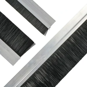 Industrial Food Grade Stainless Steel Strip Brush SS304 FDA Nylon Bristle Aluminum Handle Customizable Color for Washer Conveyor