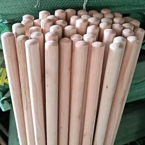 Industrial Grade Chinese Natural Wood Mop and Broom Handles Durable Outdoor Gardening Use