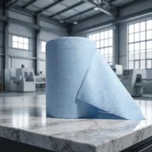 Industrial Kitchen Cleaning Cloths Plain Non Woven Fabric with Oil Absorbing Feature