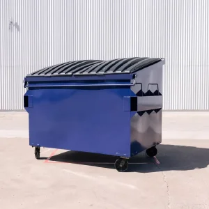 Industrial Mobile Forklift Garbage Waste Container Front Lift Dumpster Plastic Lid Skip Bin 4 Yard Model