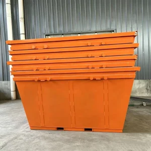 Industrial Skip Bin Waste Container with Lifting Hooks 1000kg Capacity