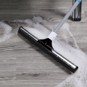 Industrial Stainless Steel Uneven Surface Floor Squeegee Eco Friendly Rubber Blade Heavy Duty Black Cleaning Tool Floor Scrubber