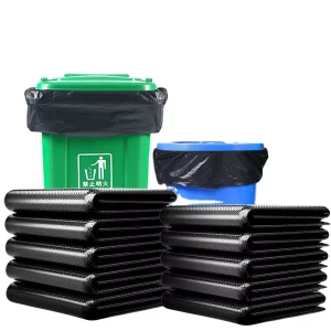 Industrial Trash Bags Heavy Duty Black Garbage Bags For Outdoor Trash Can Liners for Commercial Janitor Lawn and Leaf