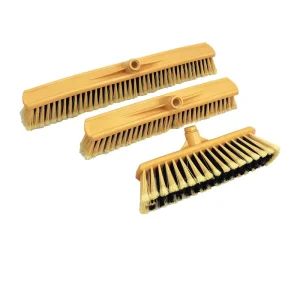 Industry Outdoor 14” 18” 24” Plastic Push Broom Sweeping Floor Brooms Floor Broom and Brush with 140cm Steel Handle