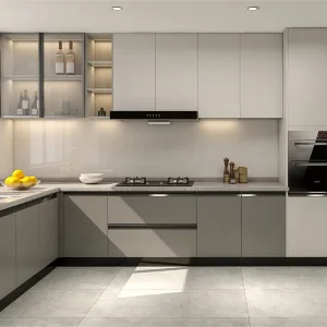 Inset Small Solid Wood Kitchen Cabinet Set with Sink